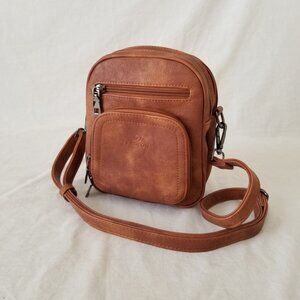 NWT! Faux Leather Shoulder/Crossbody Bag w/Great Organization Feature